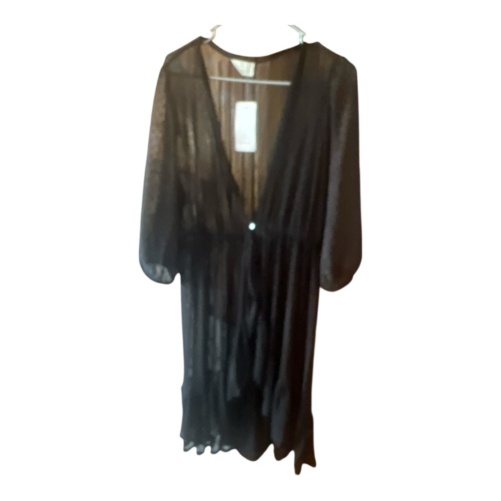 Ember Beach Black sheer Cover up. Size XL